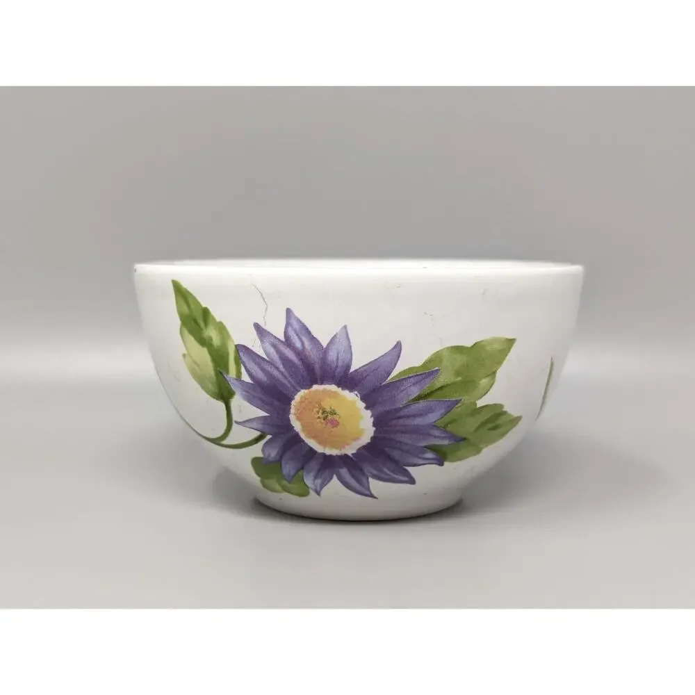 Pfaltzgraff Emma Fruit Dessert Snack White Floral Small Bowls 4.5